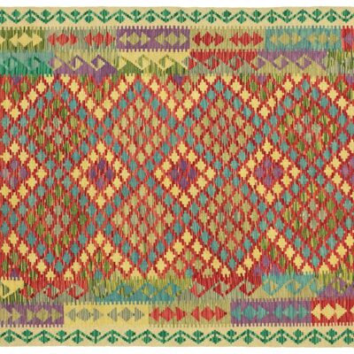 Afghan Maimana Kilim Multicolore 192x157 Tappeto tessuto a mano 160x190 Handwork Orient Room
