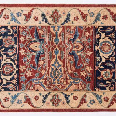 Afghan Chobi Ziegler 160x105 Handgeknüpft Teppich 110x160 Rot Orientalisch Kurzflor