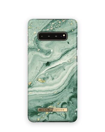 Étui Fashion Galaxy S10 Plus Menthe Tourbillon Marbre 1