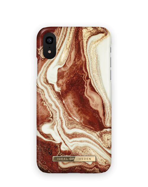 Fashion Case iPhone XR Golden rusty marble