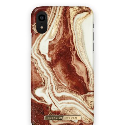 Fashion Case iPhone XR Goldener rostiger Marmor