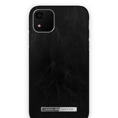 Funda Atelier para iPhone XR Negro Brillante Plateado