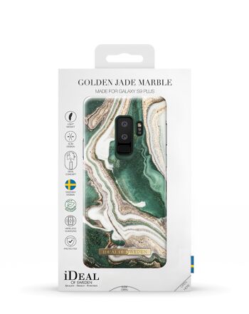 Coque Fashion Galaxy S9 Plus Marbre Jade Doré 6