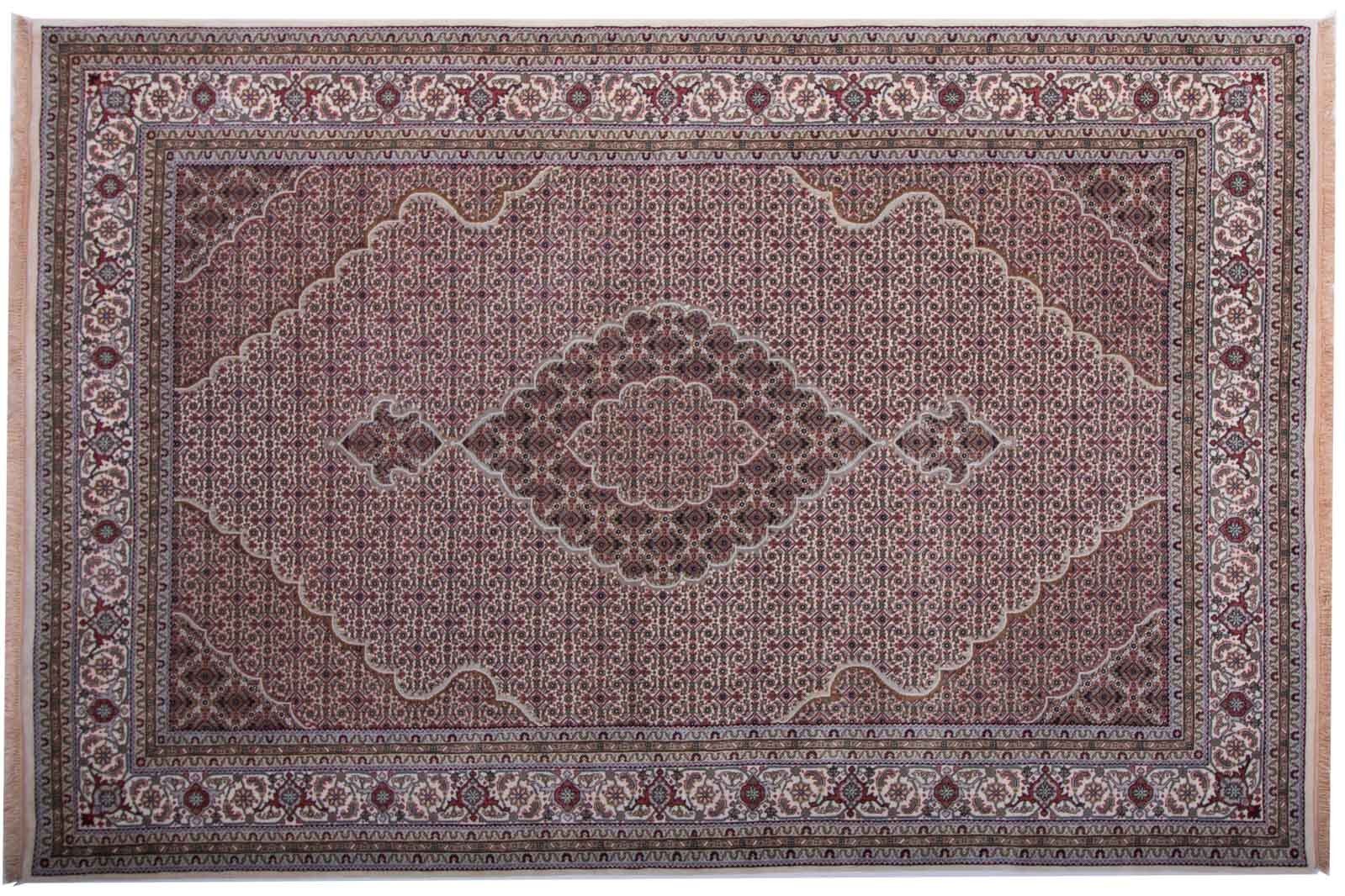 Tabriz 302x202 tappeto annodato a mano 200x300 multicolore orientale a pelo corto Tappeto orientale