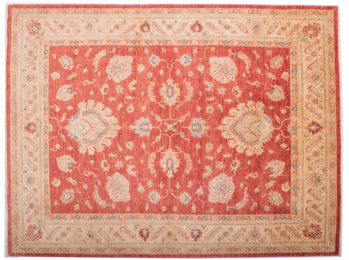 Afghan Feiner Chobi Ziegler 197x149 Handgeknüpft Teppich 150x200 Rot Blumenmuster