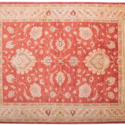 Tapis Afghan Feiner Chobi Ziegler 197x149 noué main 150x200 motif fleur rouge