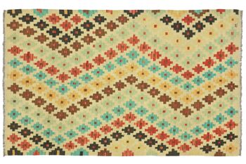 Afghan Maimana Kilim coloré 214x152 tapis tissé à la main 150x210 travail manuel salle d'Orient 1