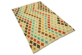 Afghan Maimana Kilim coloré 214x152 tapis tissé à la main 150x210 travail manuel salle d'Orient 3