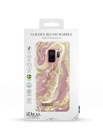 Coque Fashion Galaxy S9 Doré Blush Marbre 6