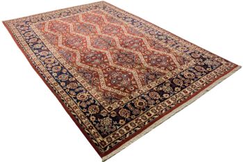 Tapis persan persan ancien 380x270 tapis noué main 270x380 motif géométrique rouge 3