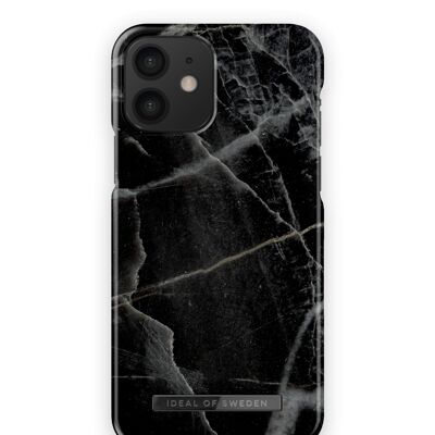 Coque Fashion iPhone 12 Black Thunder Marble