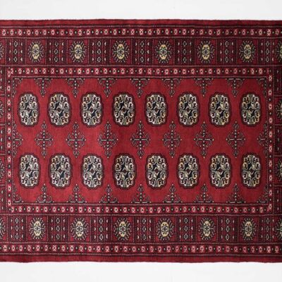 Pakistan Silk Touch 152x94 Handgeknüpft Teppich 90x150 Rot Orientalisch Kurzflor Orient