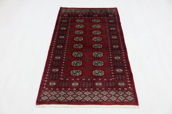 Tapis Pakistan Silk Touch 152x94 noué main 90x150 rouge oriental poil court orient 2