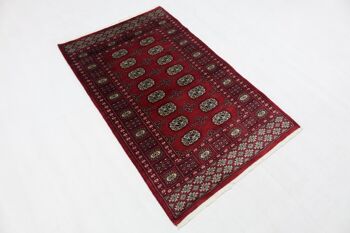 Tapis Pakistan Silk Touch 152x94 noué main 90x150 rouge oriental poil court orient 3