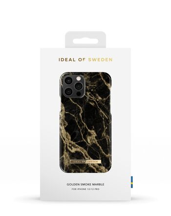 Coque Fashion iPhone 12 Golden Smoke Marble 7