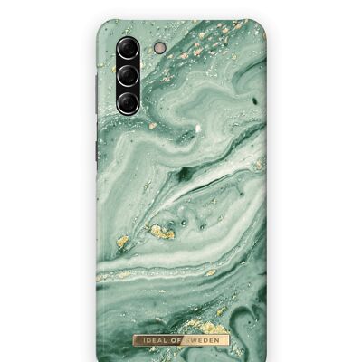 Coque Fashion Galaxy S21 Plus Menthe Tourbillon Marbre