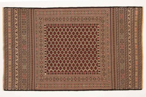 Afghan Mushwani Kelim 193x120 Handgewebt Teppich 120x190 Mehrfarbig Orientalisch