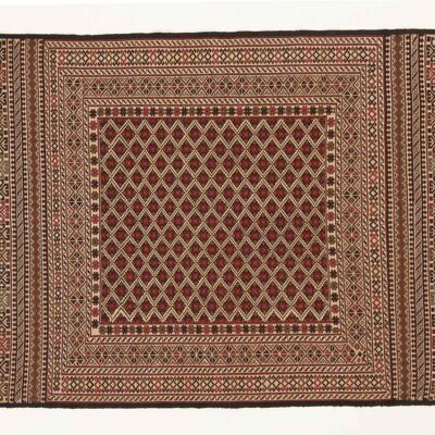 Afghan Mushwani Kilim 193x120 tappeto tessuto a mano 120x190 multicolore orientale