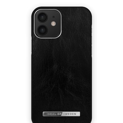 Funda Atelier para iPhone 12 Negro Brillante Plateado