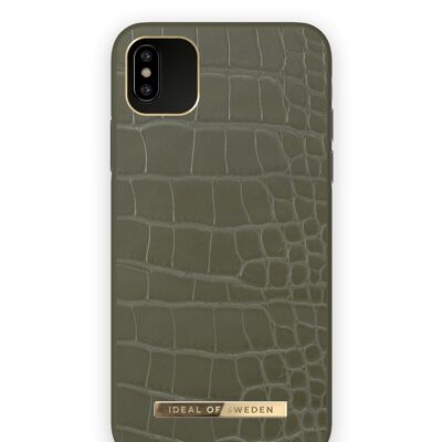 Custodia Atelier iPhone XS Max Khaki Croco