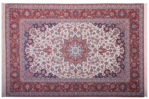 Perser Isfahan 301x205 Handgeknüpft Teppich 210x300 Mehrfarbig Orientalisch Kurzflor