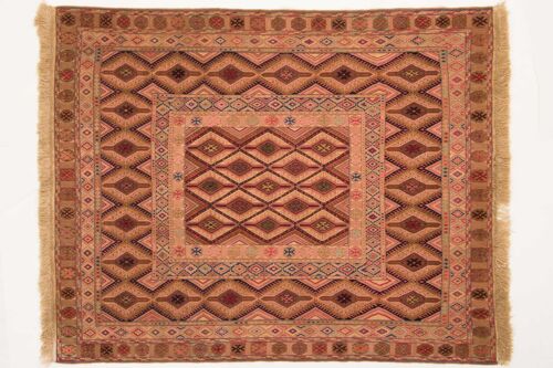 Afghan Mushwani Kelim 166x132 Handgewebt Teppich 130x170 Mehrfarbig Orientalisch