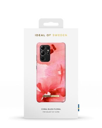 Coque Fashion Galaxy S21 Ultra Coral Blush Floral 5