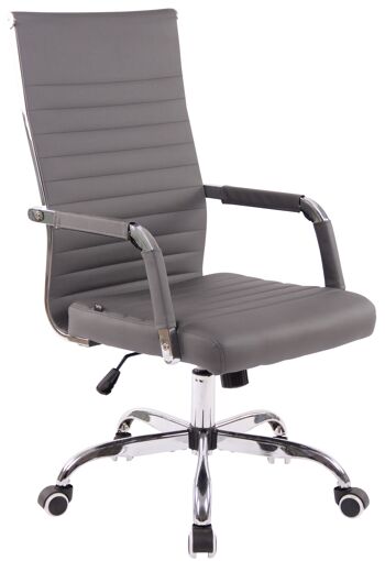 Chaise de bureau - Chaises de bureau pour adultes - Design - Matelassé - Cuir artificiel - Crème - 58x66x115 cm , SKU100 4