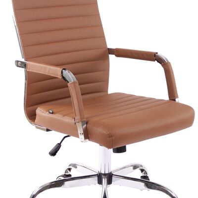 Bureaustoel - Bureaustoelen voor volwassenen - Design - Gewatteerd - Kunstleer - Crème - 58x66x115 cm , SKU102