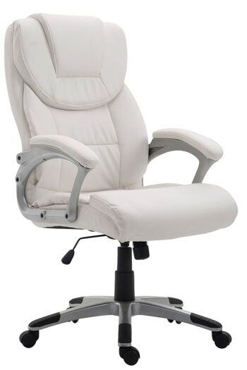 Chaise de bureau - Chaise de bureau - Durable - Matelassé - Tissu - Crème - 67x74x122 cm , SKU114 8