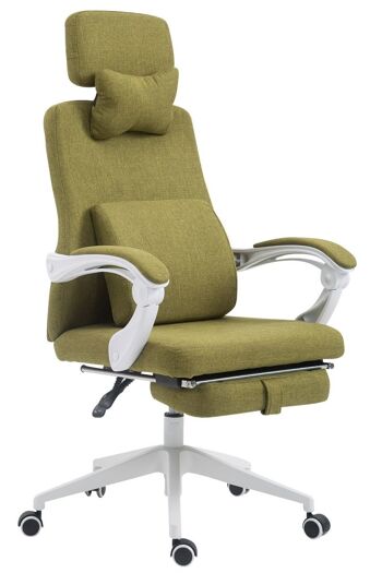 Chaise de bureau - Chaises de bureau pour adultes - Oreiller - Repose-pieds - Ajustable - Tissu - Rouge - 62x63x137 cm , SKU129 4