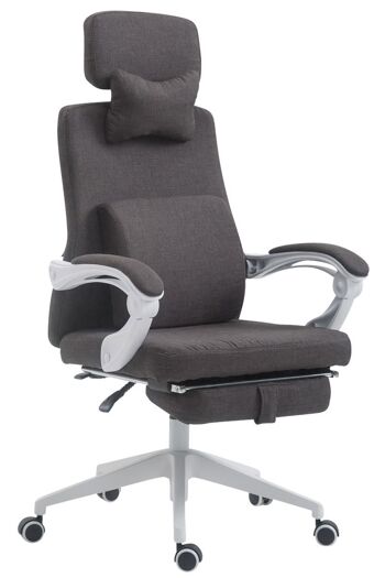 Chaise de bureau - Chaises de bureau pour adultes - Oreiller - Repose-pieds - Ajustable - Tissu - Rouge - 62x63x137 cm , SKU131 2