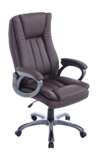Chaise de bureau - Chaises de bureau pour adultes - Oreiller - Réglable en hauteur - Cuir artificiel - Gris - 65x73x124 cm , SKU136 4