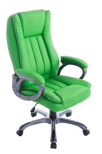 Chaise de bureau - Chaises de bureau pour adultes - Oreiller - Réglable en hauteur - Cuir artificiel - Gris - 65x73x124 cm , SKU136 6
