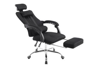 Chaise de bureau - Chaises de bureau pour adultes - Repose-pieds - Repose-tête - Tissu - Orange - 60x155x130 cm , SKU145 1