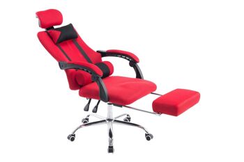 Chaise de bureau - Chaises de bureau pour adultes - Repose-pieds - Repose-tête - Tissu - Orange - 60x155x130 cm , SKU145 2