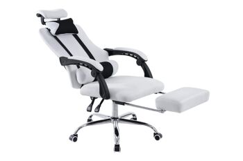 Chaise de bureau - Chaises de bureau pour adultes - Repose-pieds - Repose-tête - Tissu - Orange - 60x155x130 cm , SKU145 5