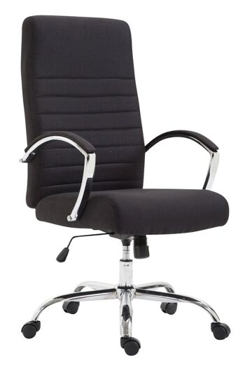 Chaise de bureau - Chaise de direction - Moderne - Matelassé - Tissu - Taupe - 60x68x118 cm , SKU153 4