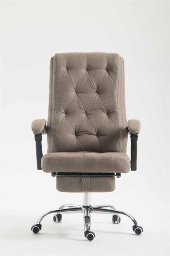 Chaise de bureau - Chaise de bureau ergonomique - Rural - Repose-pieds - Réglable en hauteur - Taupe - 71x63x124 cm , SKU167 2