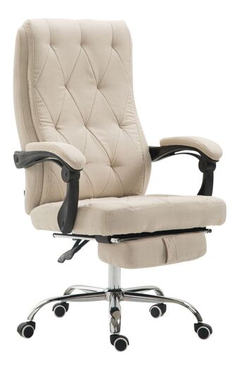 Chaise de bureau - Chaise de bureau ergonomique - Rural - Repose-pieds - Réglable en hauteur - Taupe - 71x63x124 cm , SKU170 4