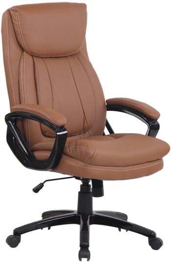 Chaise de bureau - Chaise de bureau pour adultes - XL - Oreiller - Cuir artificiel - Bordeaux - 65x74x120 cm , SKU174 7