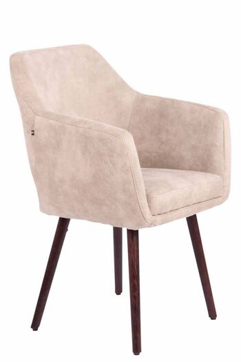 Chaise - Chaise de salle à manger - Design - Solide - Cuir artificiel - Taupe - 61x58x88 cm , SKU180 3