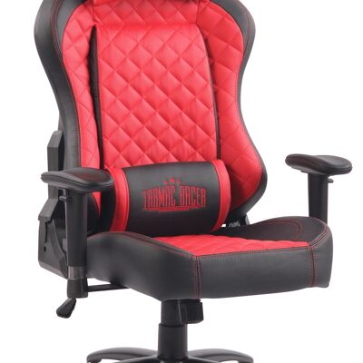 Bureaustoel - Game stoel - Hoofdkussen - Verstelbaar - Kunstleer - Rood/zwart - 70x60x130 cm , SKU183