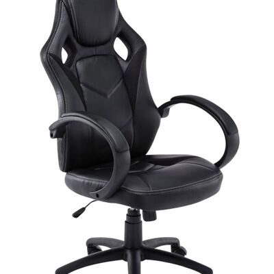 Game stoel - Gamestoel - Design - In hoogte verstelbaar - Kunstleer - Zwart/geel - 62x66x120 cm , SKU191