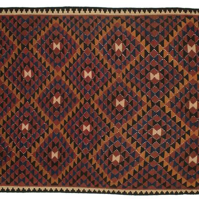 Afghan Maimana Kilim 253x170 tappeto tessuto a mano 170x250 orientale multicolore