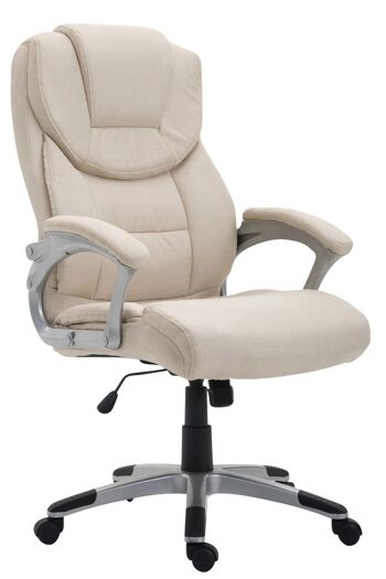 Chaise de bureau - Chaise de bureau - Durable - Matelassé - Tissu - Taupe - 67x74x122 cm , SKU213 2