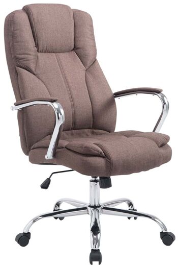 Chaise de bureau - Chaise de bureau ergonomique - Moderne - Réglable en hauteur - Taupe - 62x80x125 cm , SKU218 3