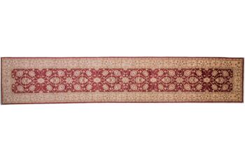 Tapis Afghan Chobi Ziegler 453x80 noué main 80x450 tapis de passage rouge oriental 1