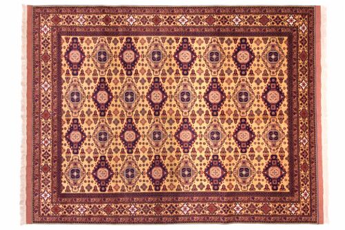 Afghan Mauri Kabul 272x211 Handgeknüpft Teppich 210x270 Rot Geometrisch Muster Kurzflor