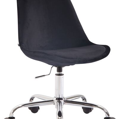 Bureaustoel - Stoel - Scandinavisch design - In hoogte verstelbaar - Fluweel - Zwart - 48x54x91 cm , SKU271